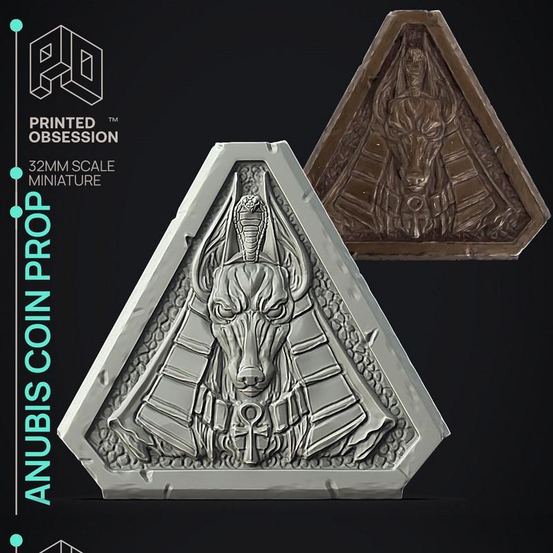 阿努比斯硬币模型 3D打印作品|Anubis Coin Prop – 3D Print Model