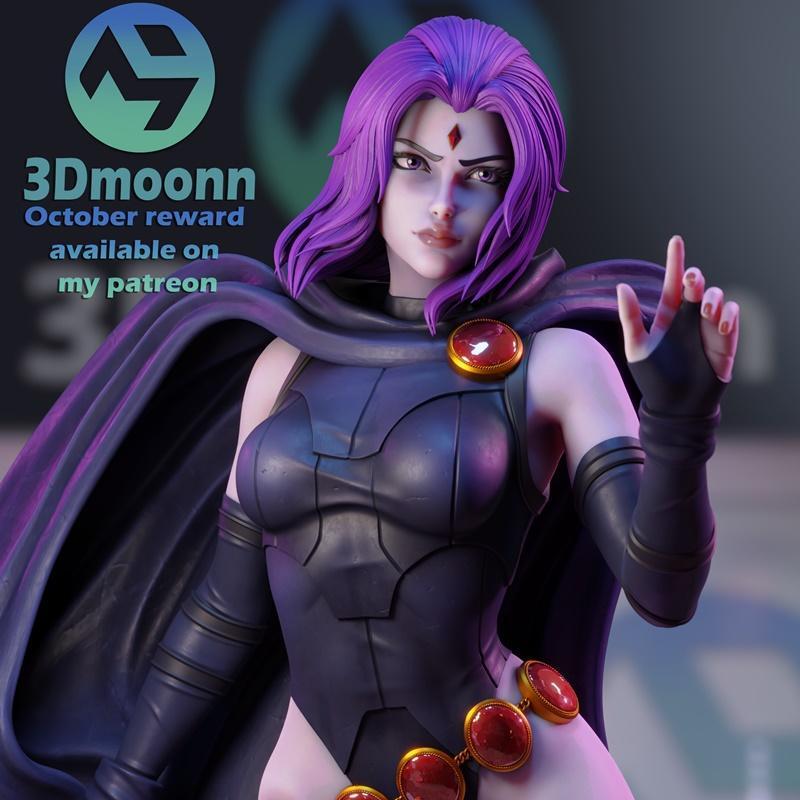 3D打印模型：Raven角色动漫造型|3Dmoonn – Raven – 3D Print Model STL
