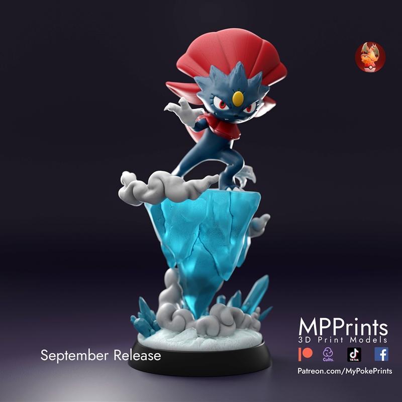 Weavile 3D打印模型|Weavile Statue – 3D Print Model STL