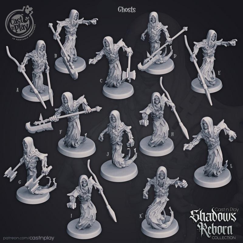 Cast n Play – Ghosts – 3D打印模型  
中文标题：Cast n Play 《Ghosts》角色3D打印模型|Cast n Play – Ghosts – 3D Print Model