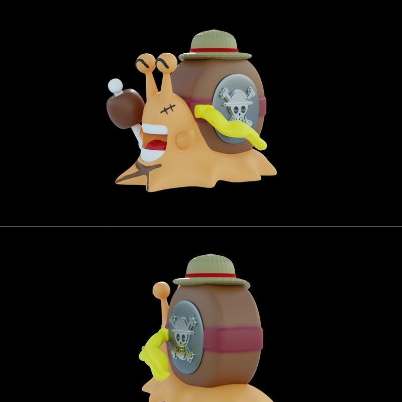 One Piece 路飞 3D打印模型|Den Den Mushi – Luffy – 3D Print Model STL