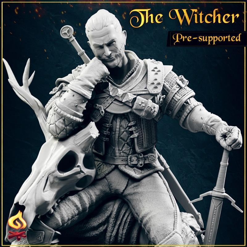 巫师：杰洛特 3D打印模型|Geralt The Witcher – Fanart – 3D Print Model STL