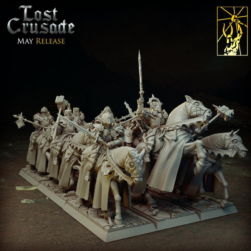 失落的圣战：圣殿骑士骑兵与圣殿骑士 3D打印模型|Lost Crusade Templar Cavalry and Templars – 3D Print Model