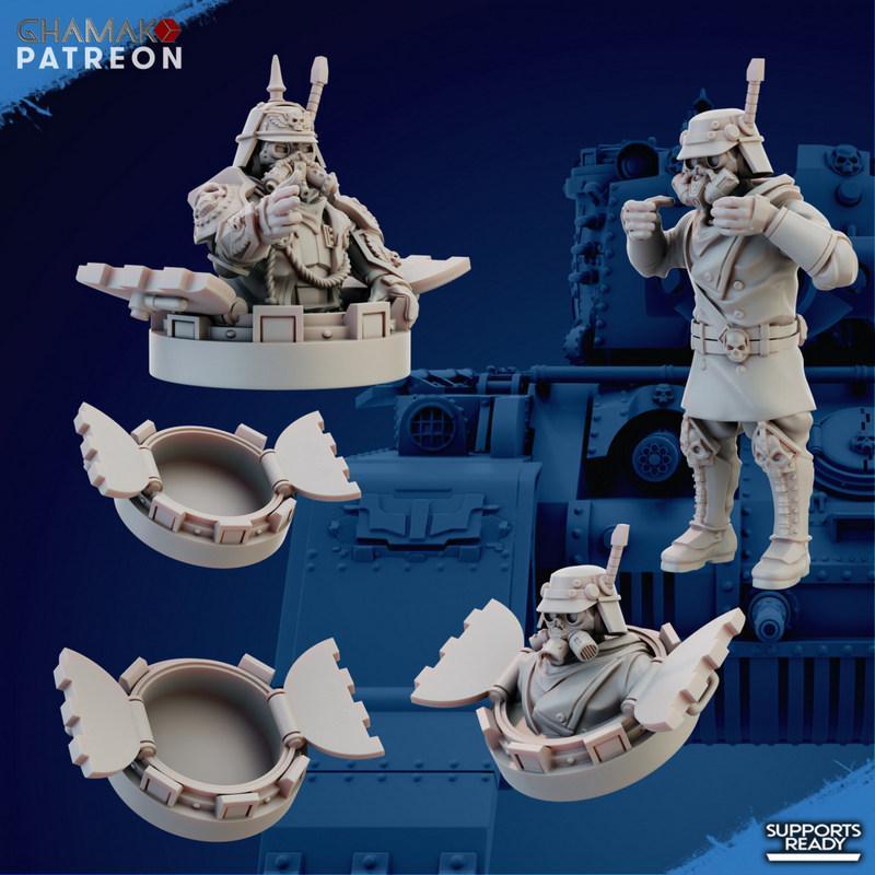 铁血兵团坦克乘员 3D打印模型|Iron Korps Tank Crew – 3D Print Model