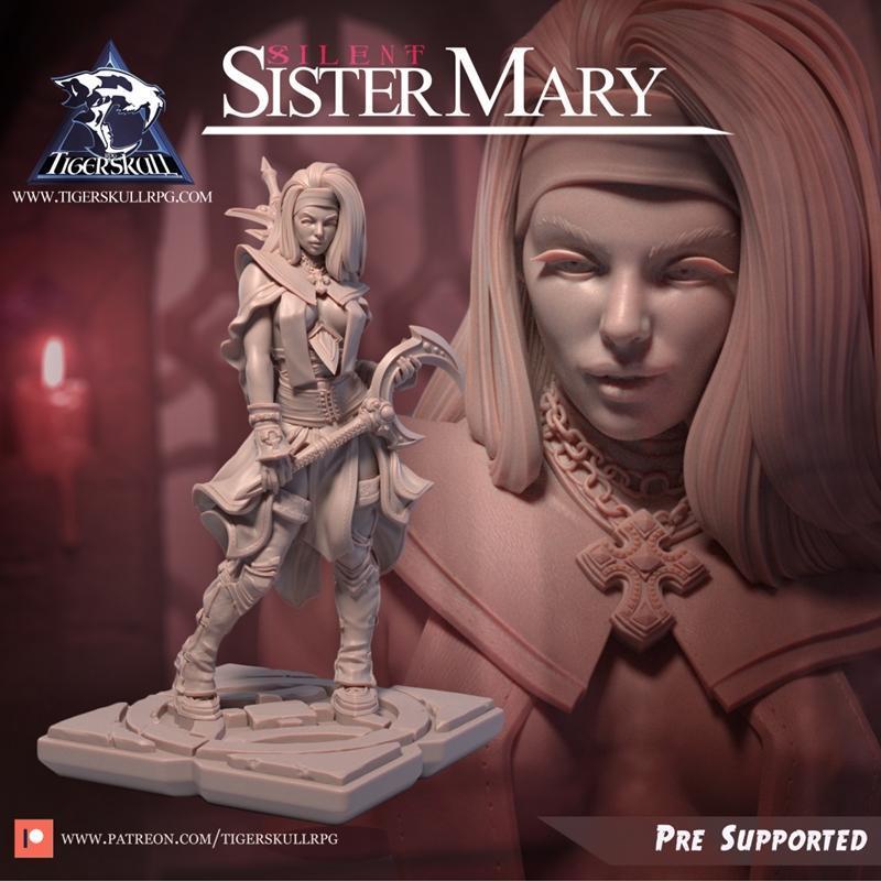静默修女——3D打印模型|Silent Sister Mary – 3D Print Model STL