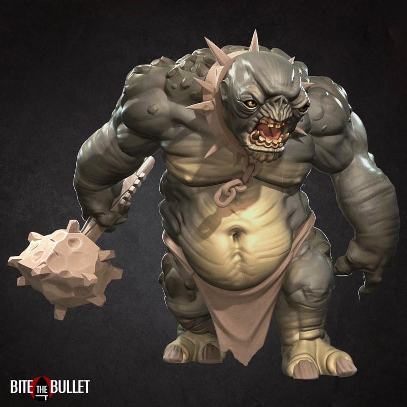 咬住子弹——洞穴 trolls 3D打印模型|Bite the Bullet – Cave Troll – 3D Print Model