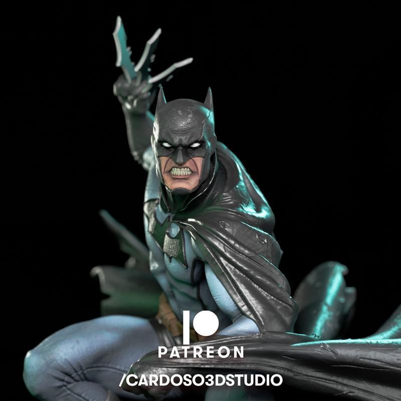 卡多索3D - 暴风战士雕像 - 霹雳侠|Cardoso3D – Batman Statue – 3D Print Model STL