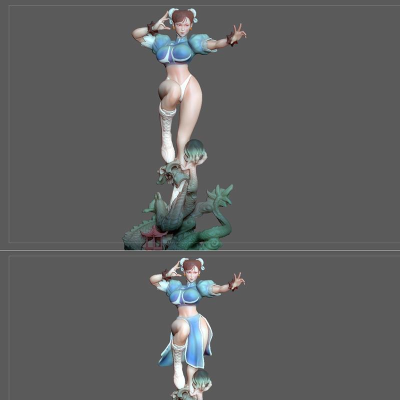 figuremaster 春丽 3D打印模型|Figuremaster – Chun Li – 3D Print Model STL