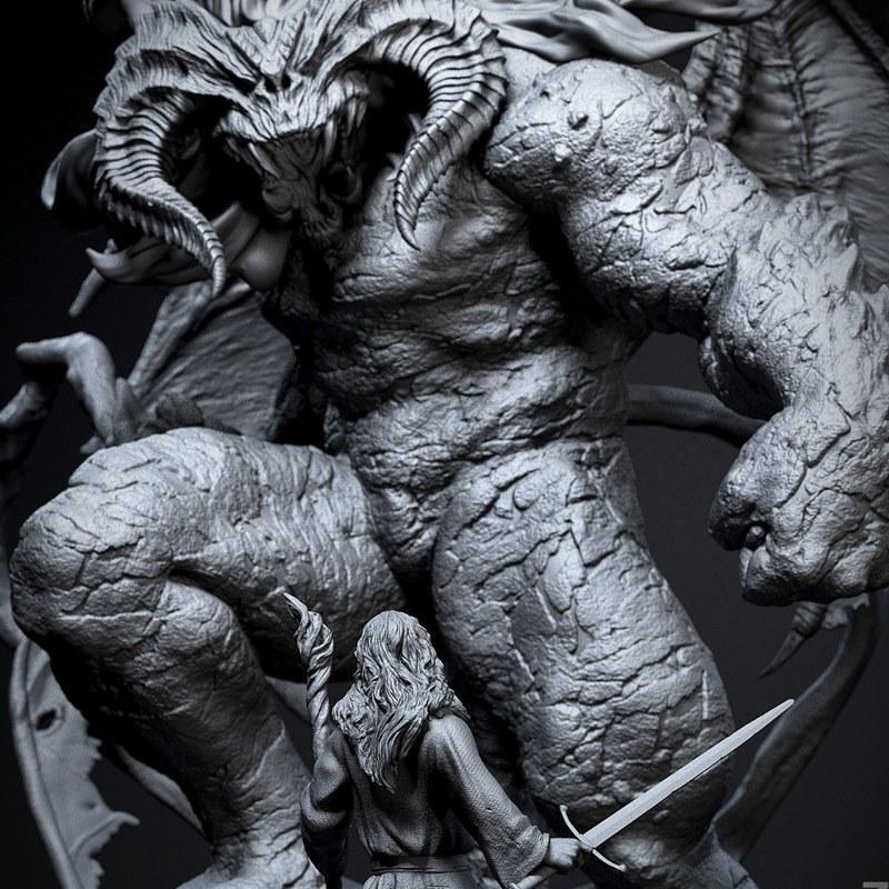 Ca 3d Studios – 甘道夫对战巴尔罗格 3D打印模型|Ca 3d Studios – Gandalf vs Balrog – 3D Print Model STL