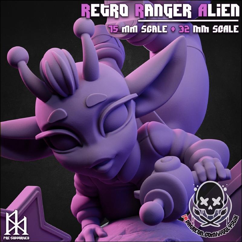 Jigglystix 3D打印模型：复古外星战士|Jigglystix – Retro Alien Ranger – 3D Print Model STL