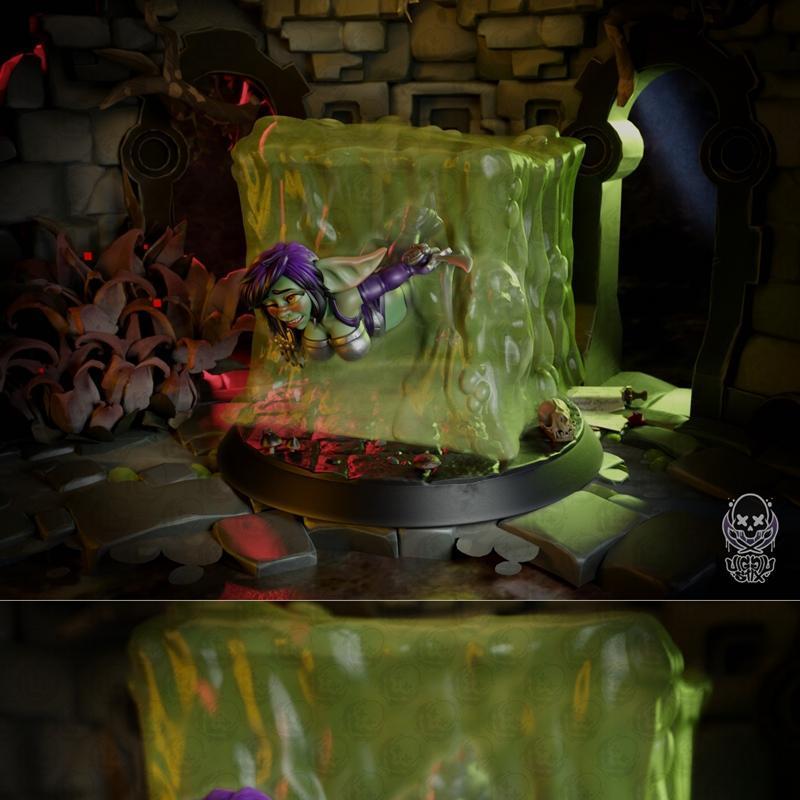 Jigglystix - 哥布林立方体攻击 - 3D打印模型|Jigglystix – Goblin Cube Attack – 3D Print Model STL
