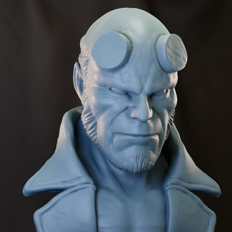 地狱boy 3D打印模型|Hellboy Bust – 3D Print Model STL