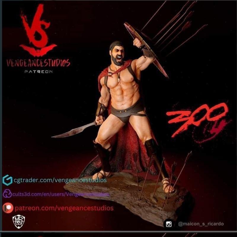 Vengeancestudios 《300》莱昂纳多 3D打印模型|Vengeancestudios – Leonidas 300 – 3D Print Model STL