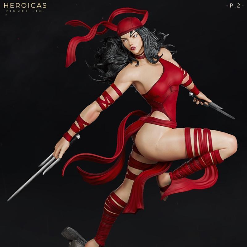 英雄之光：Elektra与Wolverine 3D打印模型|Loius Donaldo – HEROICAS – Figure 13 Elektra and Wolverine – 3D Print Model STL