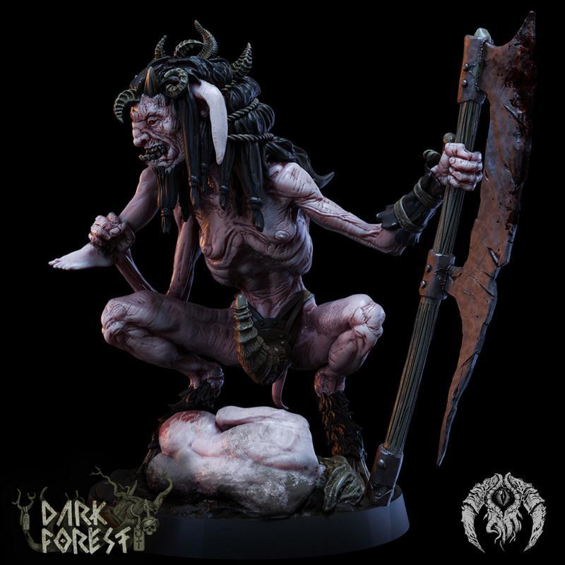 暗林生物迷你模型：奇尔特 3D打印作品|Bestiarum Miniatures – The Dark Forest – Chort – 3D Print Model