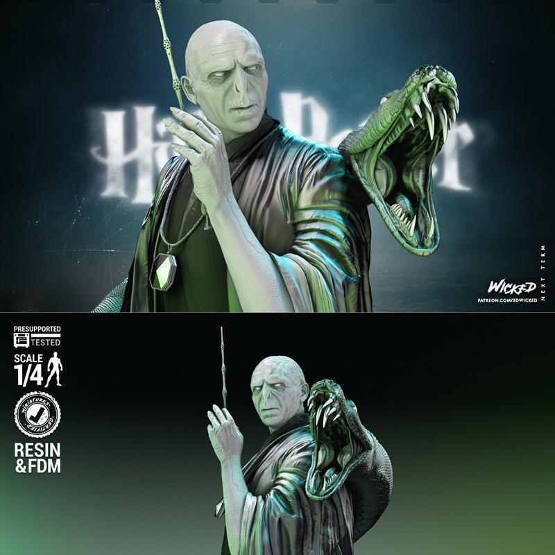 Wicked - 伏地魔 3D打印模型|Wicked – Voldemort Bust – 3D Print Model STL