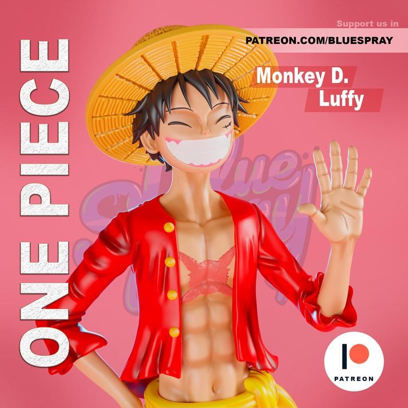 《One Piece 蒙奇·D·路飞 3D打印模型》|Monkey D. Luffy – 3D Print Model STL