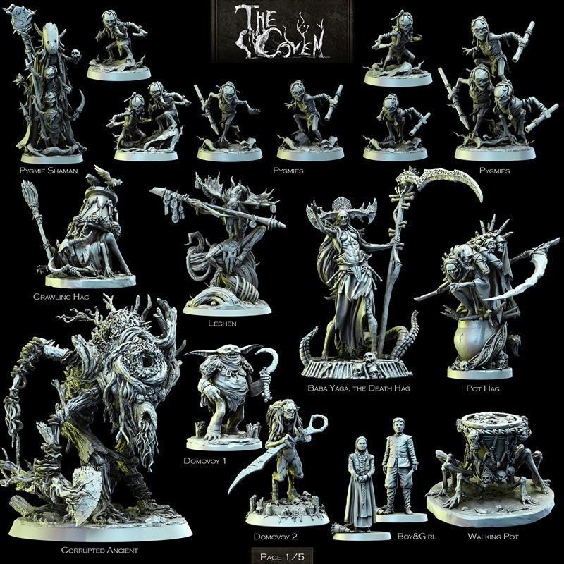 Bestiarum Miniatures 2023款3D打印模型集：动漫游戏角色迷你雕塑|Bestiarum Miniatures August 2023 – 3D Print Model STL