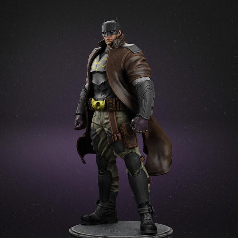 蝙蝠侠3D打印雕像模型|Batman Dark Detective Statue – 3D Print Model