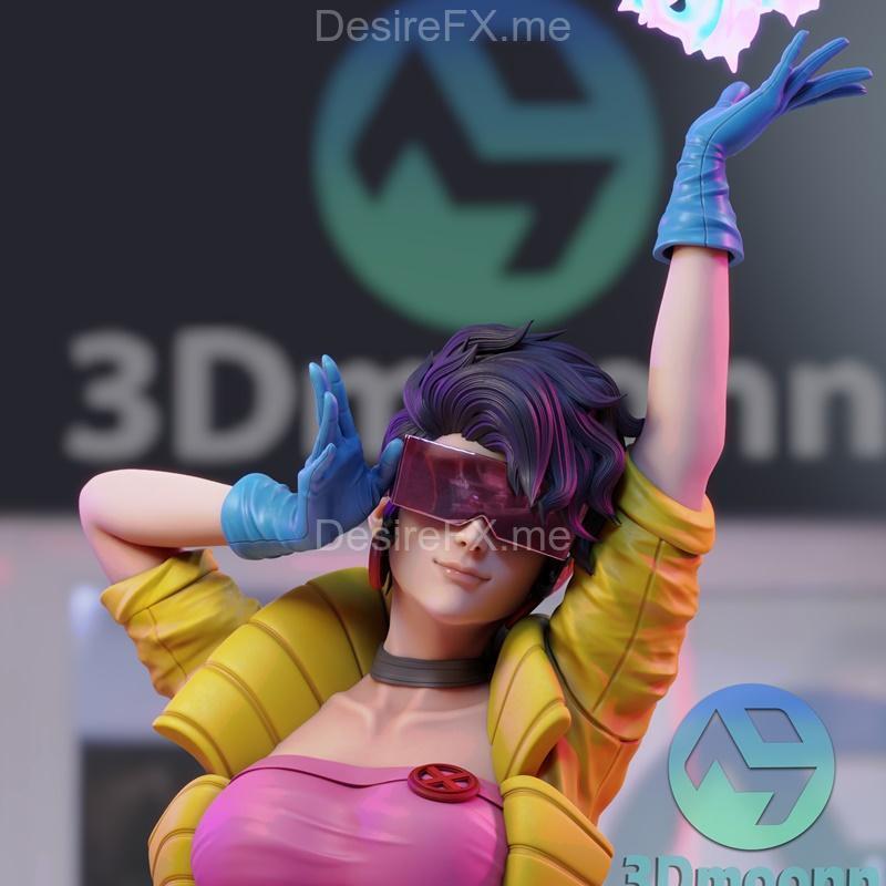 3D打印模型：X战警 jubileu 角色雕塑|3Dmoonn – Jubileu X-men – 3D Print Model STL