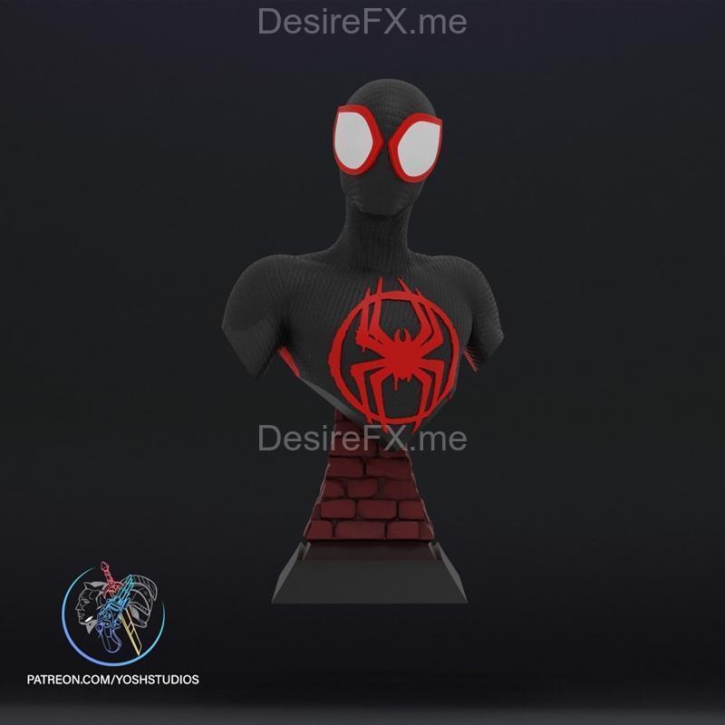蜘蛛侠立体模型3D打印文件|Miles Spiderman Bust and Miles Mask and faceshell – 3D Print Model STL