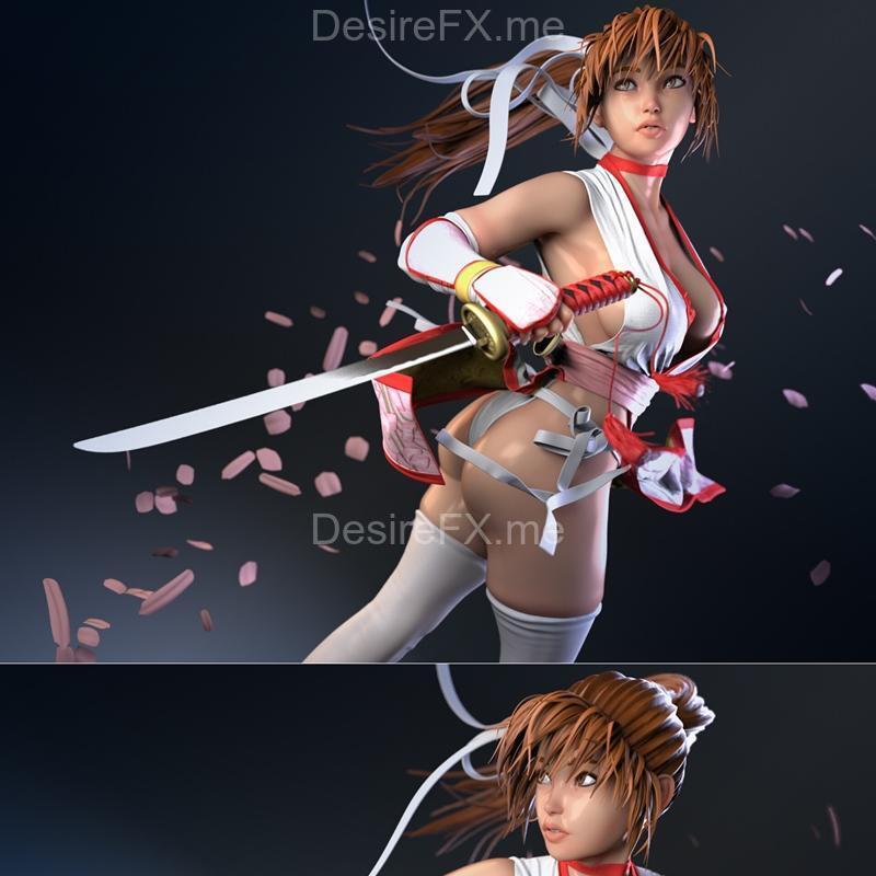 死或生 嘉世米 v2 3D打印模型|Dead or Alive Kasumi v2 – 3D Print Model STL