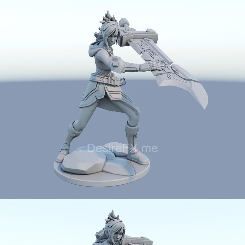 Riven 3D打印模型——Rina角色立体雕刻版|Riven – Rina – 3D Print Model STL
