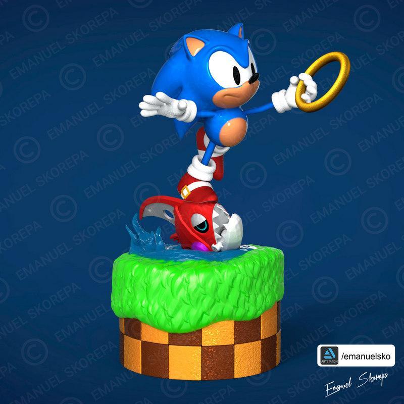 sonic 3D打印模型|Sonic – 3D Print Model
