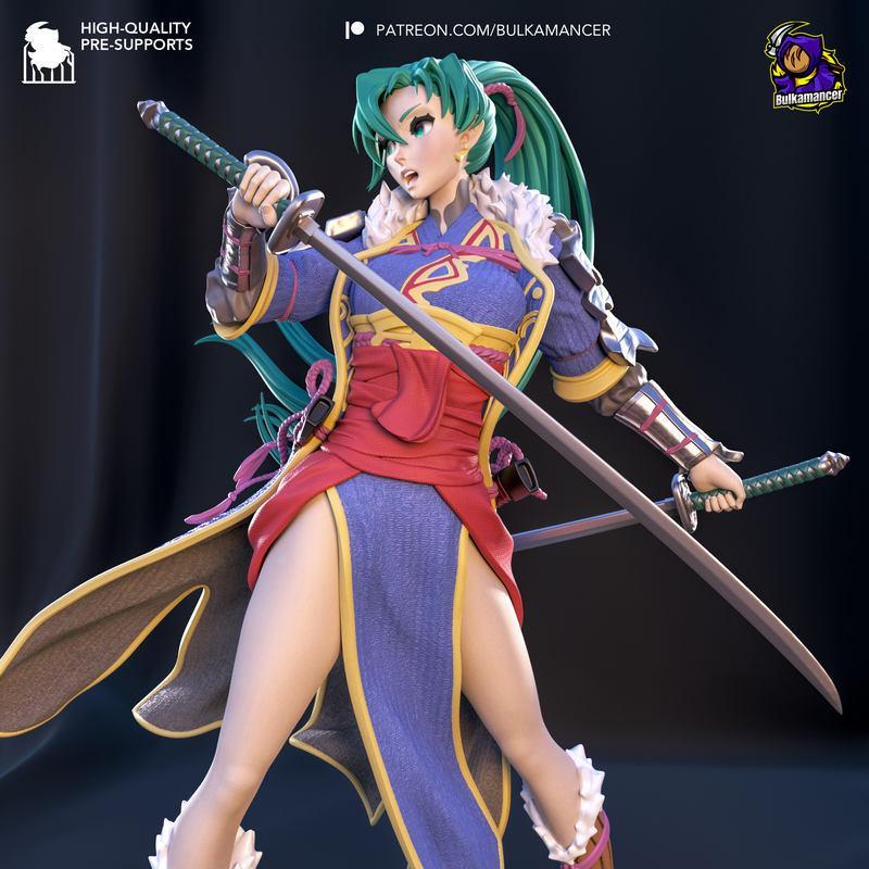 莉亚——火焰之纹——3D打印模型|Lyn – Fire Emblem – 3D Print Model