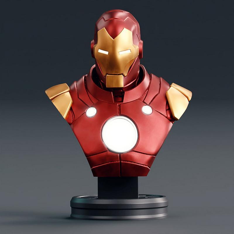 铁甲侠Model 70摆件 3D打印模型|Iron Man Model 70 Bust – 3D Print Model