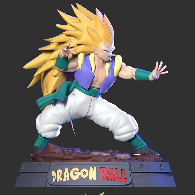 悟空与特兰克斯3D打印模型|Gotenks – 3D Print Model