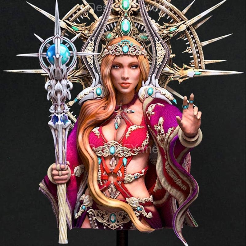 Printomancer 术士塑像 3D打印模型|Printomancer – Cleric Bust – 3D Print Model STL