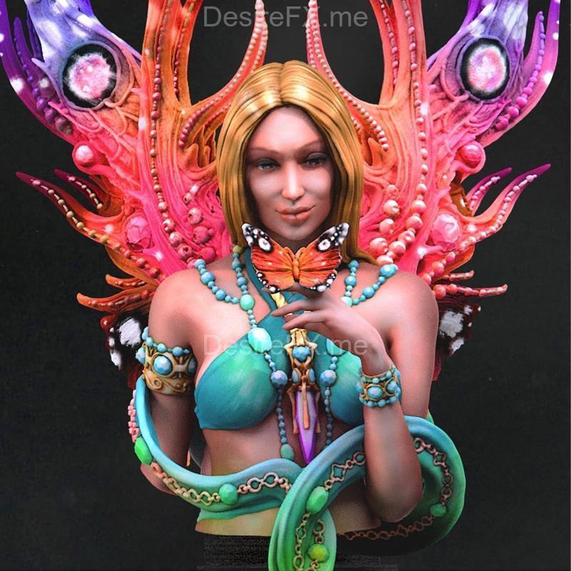 Printomancer系列——Athalia人像3D打印模型|Printomancer – Athalia Bust – 3D Print Model STL