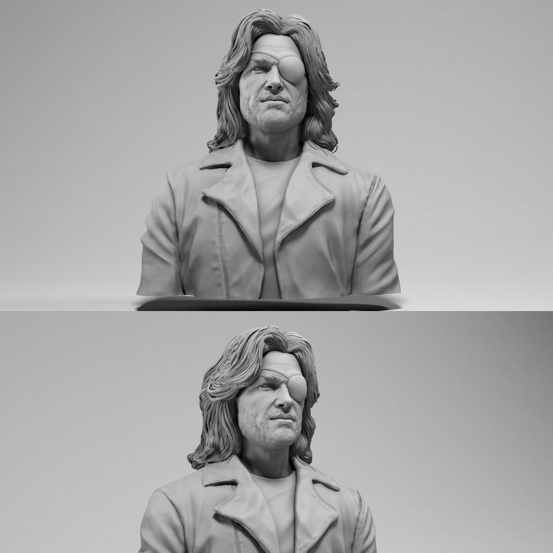 库尔特·拉塞尔《逃出纽约》蛇皮肯 3D打印模型|Kurt Russell – Snake Plissken – Escape from New York – 3D Print Model