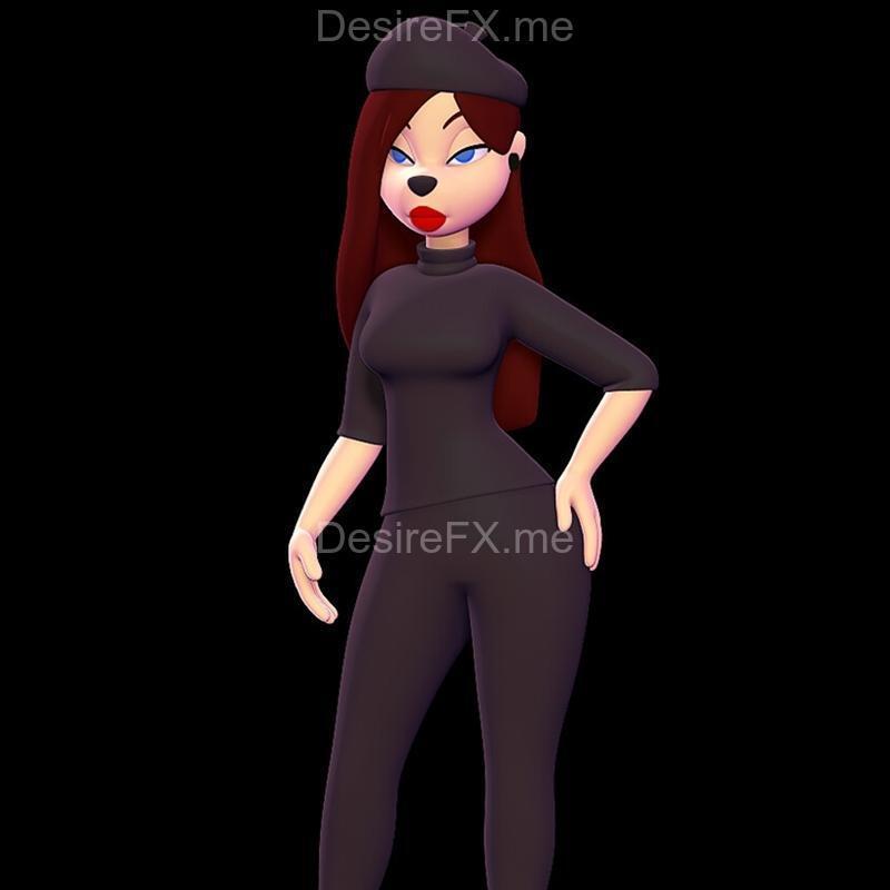 极搞笑电影贝雷帽女孩 3D打印模型|Beret Girl – Extremely Goofy Movie – 3D Print Model STL