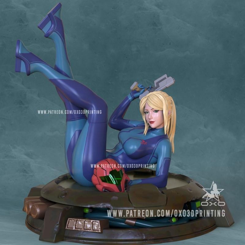 美式科幻经典《元祖梅塔利克》零装萨姆斯标准版3D打印模型|OXO3D – Zero Suit Samus Standard – Metroid – 3D Print Model
