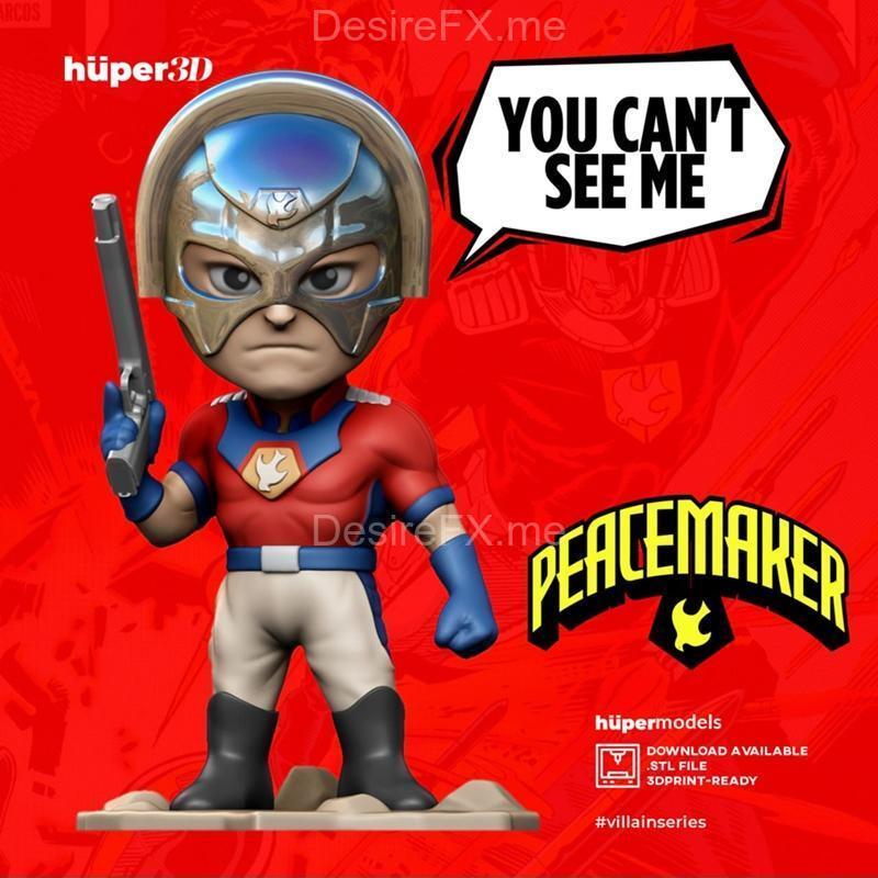 Huper3D - 《回到未来》角色模型：佩克梅克与博默兰特及鲍巴·费特立体打印版|Huper3D – Peacemaker and Capt.Boomerang and Boba Fett V1 – 3D Print Model STL