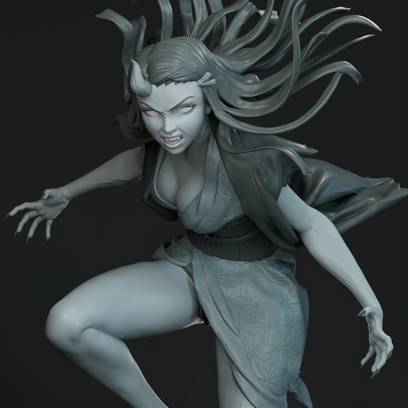 《鬼灭之刃·灶门祢豆子 3D打印模型》|Nezuko Kamado – Kimetsu no Yaiba – 3D Print Model STL