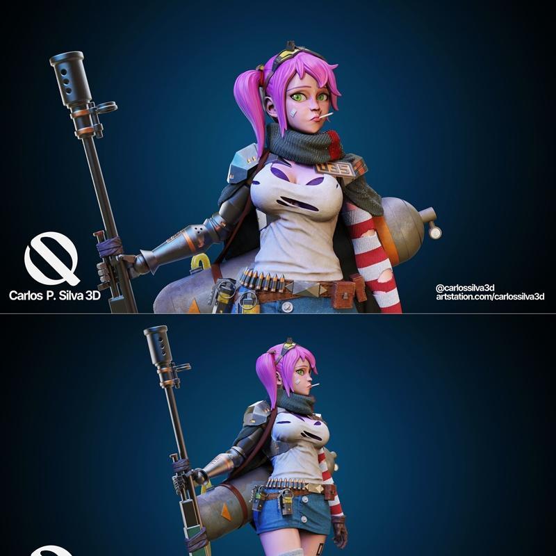War Girl 3D打印模型|War Girl by Carlos Silva – 3D Print Model STL