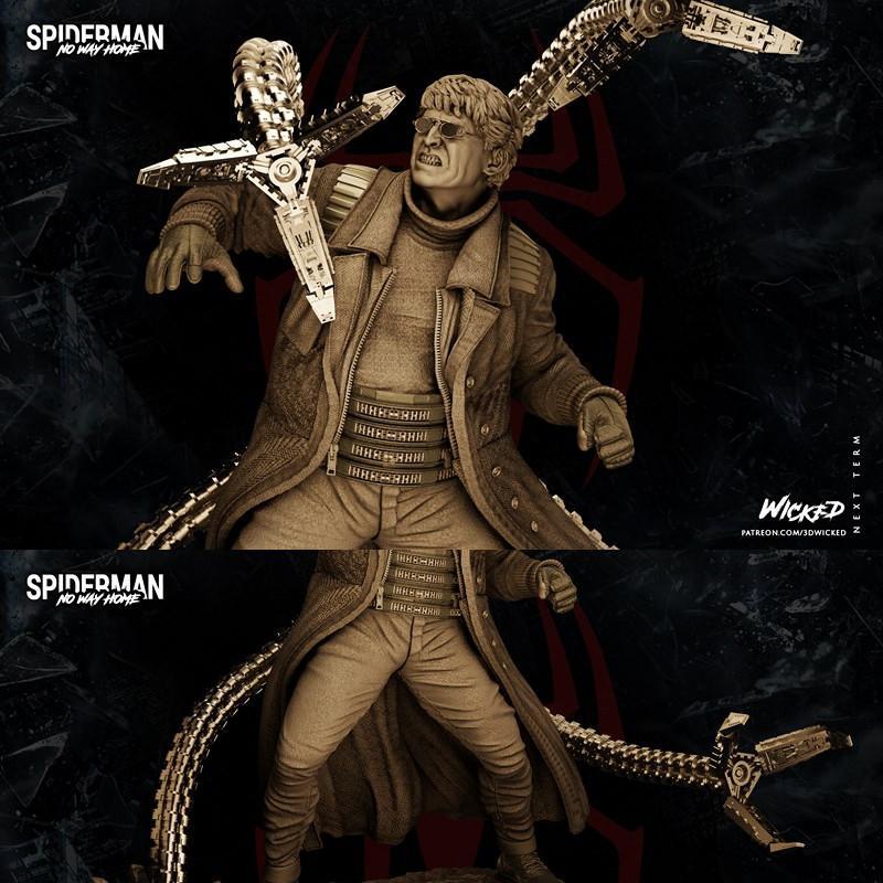 奇异博士 - 多头蜘蛛博士 - 陈托·古恩特·奥克塔维斯 - 马尔维斯漫画 - 3D打印雕塑|Wicked – Doctor Octopus – Dr. Otto Gunther Octavius – Marvel Comics – 3D Print Sculpture