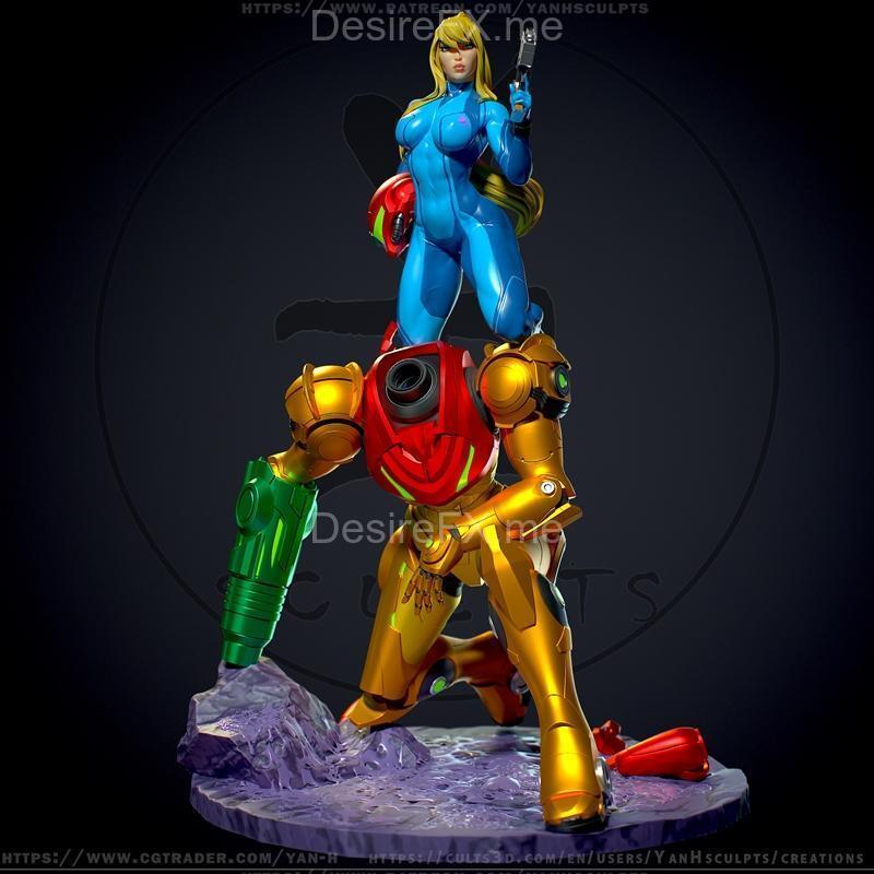 yan h工作室 - 来自《超级马力欧》的萨姆斯·阿兰 3D打印模型|Yan H – Samus Aran – 3D Print Model STL