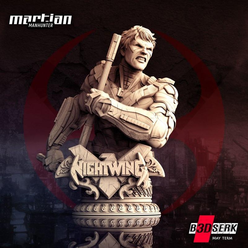 B3DSERK工作室夜翼雕像3D打印模型|B3DSERK Studios – Nightwing – Dick Grayson – DC Comics – 3D Print Bust