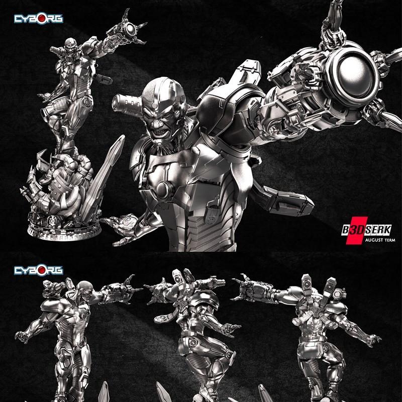 B3DSERK工作室出品——赛博格维克多·斯通3D打印雕像|B3DSERK Studio – Cyborg – Victor Stone – DC Comics – 3D Print Statue