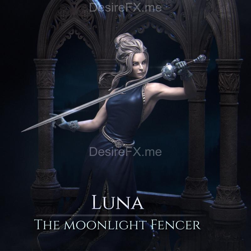 Nerikson - 月光剑士 Luna 3D打印模型|Nerikson – Luna The Moonlight Fencer – 3D Print Model STL