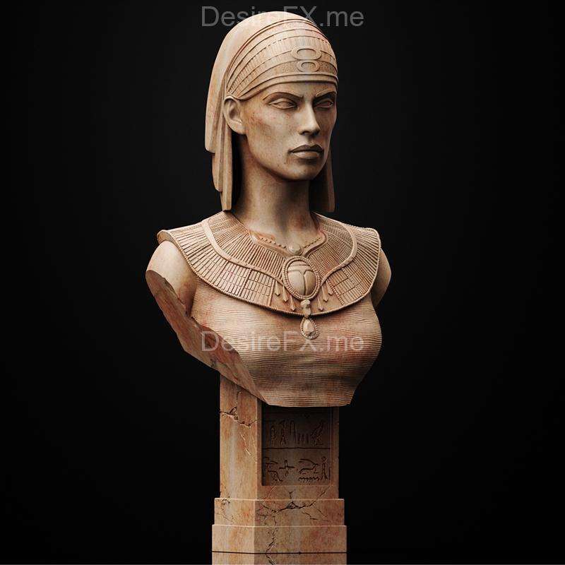 塞莎雕像 3D打印模型 STL|Seshat Bust – 3D Print Model STL