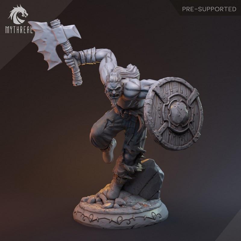 夜狼部落 3D打印模型 格努尔夫·武瓦尔|Mythreal Games – Night Wolf Tribe – Gunnulv Vuvar – 3D Model Print STL