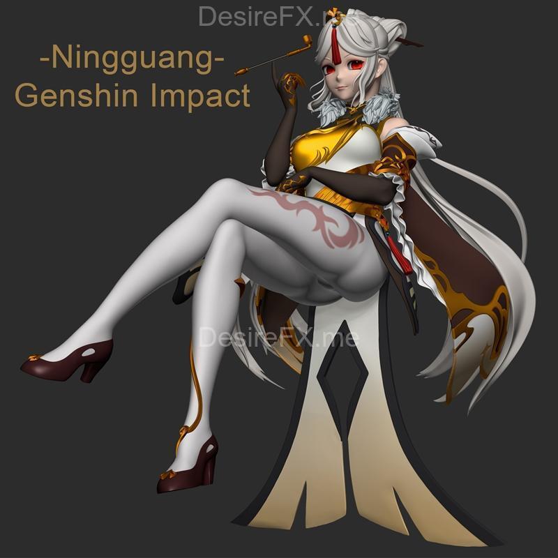 原神宁贵妃3D打印模型|Ningguang Genshin Impact – 3D Print Model STL