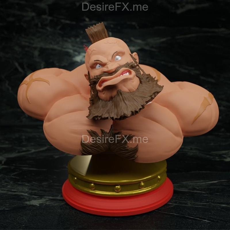 街霸 Zangief 3D打印模型|Zangief Bust – Street Fighter – 3D Print Model STL