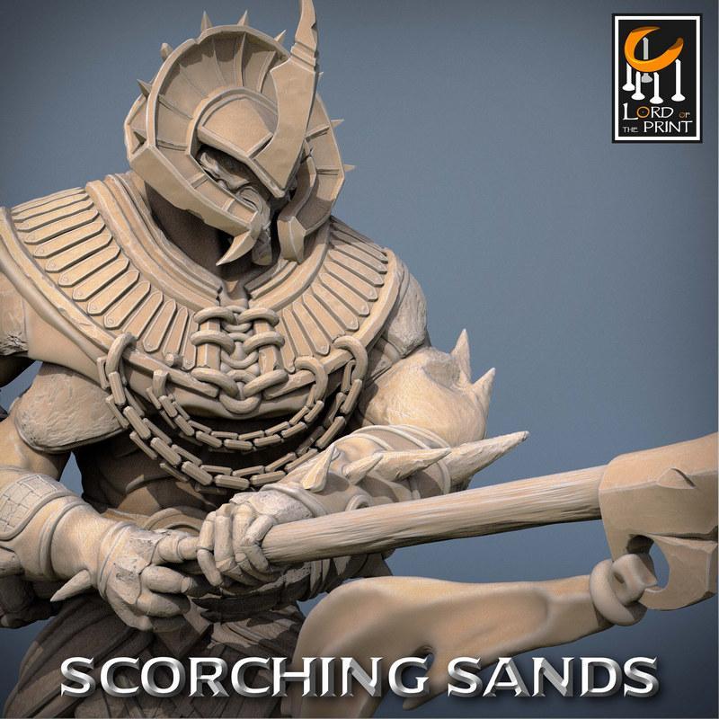 打印狂潮：沙暴之境·蝗虫矛攻击3D模型|Lord of the Print – Scorching Sands – Locust Spear Attack – 3D Print Model