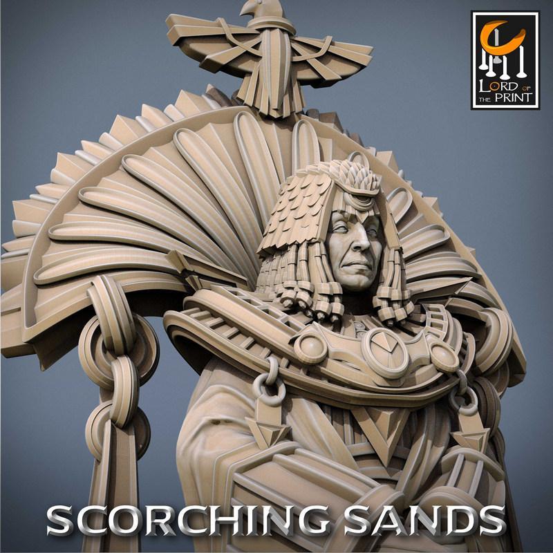 沙海烈焰：埃及女王3D打印模型|Lord of the Print – Scorching Sands – Egyptian Queen – 3D Print Model
